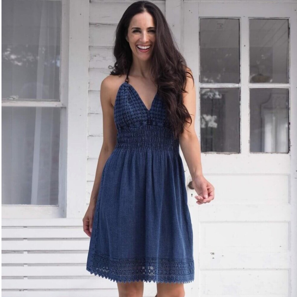 Cotton Natural | Halter Dress